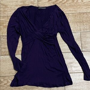 Deep Purple Long Sleeve Blouse